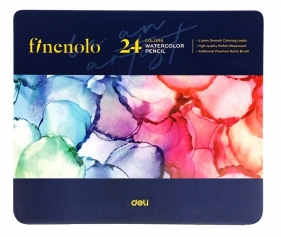 Kredki ołówkowe akwarelowe Finenolo. 24 kolory