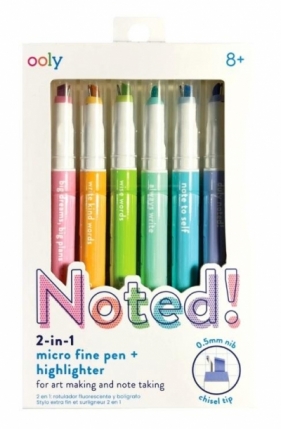 Cienkopisy z zaeślaczami 2w1 Noted!