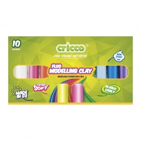 Modelina fluorescencyjna Cricco. 10 kolorów (CR376K10)