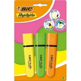 Zaeślacz Highlighter mix neon 3szt BIC