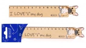 Linijka drewniana - Buldog