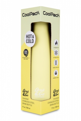Coolpack. Bidon metalowy 500 ml Pastel - Powder Yellow (Z04649)