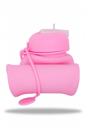 Coolpack. Bidon Silikonowy Pump 600 ml Pastel - Powder Pink (Z14647)