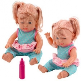 Lalka bobas w turkusowym komplecie kucyki butelka