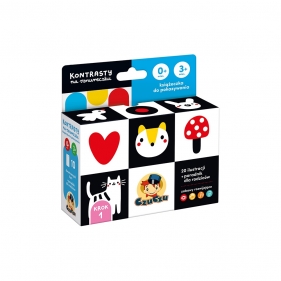 Kontrasty na sznureczku Książeczka do pokazywania (0 mies.+. 3 mies.+)