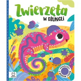 Zwierzęta w dżungli. Książeczka z miękkim filcem