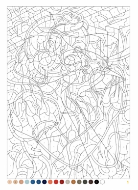 Disney Portrety. Zagadkowe rysunki. Art therapy. Kolorowanka antystresowa