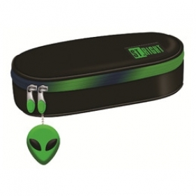 Piórnik saszetka usztywniona z wewnętrzną klapką - Green Power