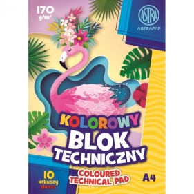 Blok techniczny Astra A4/10 arkuszy - kolorowy