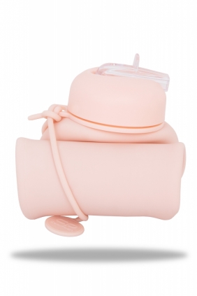 Coolpack. Bidon Silikonowy Pump 600 ml Pastel - Powder Peach (Z14650)