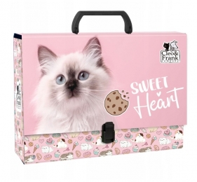 Teczka z rączką gruba - Cleo i Frank 45 (Kot)