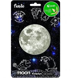 Naklejka fluorescencyjna Księżyc 9cm