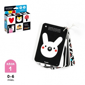 Kontrasty na sznureczku Książeczka do pokazywania (0 mies.+. 3 mies.+)