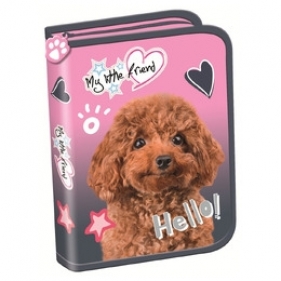 Piórnik dwuklapkowy bez wyposażenia - My Little Friend. Hello Dog