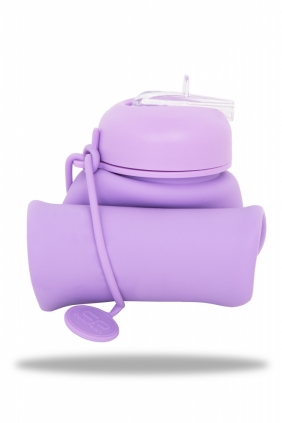 Coolpack. Bidon Silikonowy Pump 600 ml Pastel - Powder Purple (Z14648)