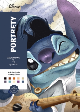 Disney Portrety. Zagadkowe rysunki. Art therapy. Kolorowanka antystresowa