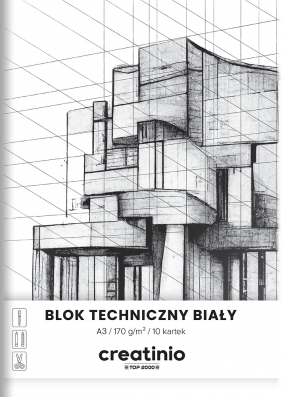 Blok Techniczny Creatinio A3/10k. 170g - biały