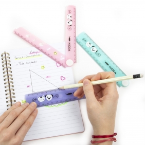 Kidea - Linijka składana 30cm z szablonami