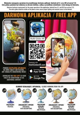 Globus zoologiczny z aplikacją 25cm