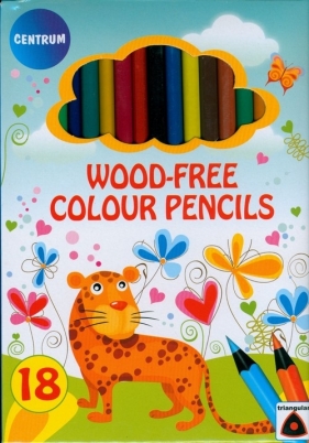 Kredki ołówkowe bezdrzewne trójkątne 18 kolorów Giraffe