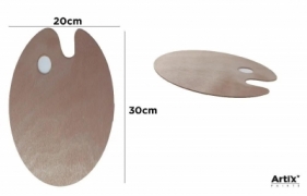 Paleta malarska oągła drewniana 20x30cm