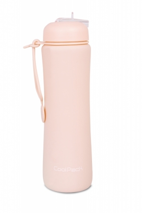 Coolpack. Bidon Silikonowy Pump 600 ml Pastel - Powder Peach (Z14650)