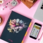 Kołozeszyt Strigo Pads Project Book A4 atka Kwiaty - Granatowy