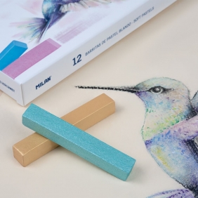 Pastele miękkie MILAN ART - metal colours. 12 kolorów