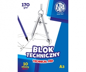 Blok techniczny Astra A3/10k. 170g - biały (106119005)