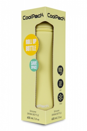 Coolpack. Bidon Silikonowy Pump 600 ml Pastel - Powder Yellow (Z14649)