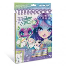 Szkicownik z edkami. szablonami i naklejkami M Nenuphia Nebulous Stars