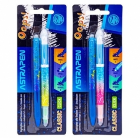 Zaeślacz 2w1 + długopis wymazywalny Classic mix