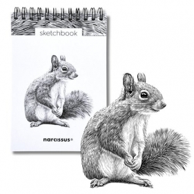 Szkicownik A6 pion na spirali Wiewiórka 60K 120 gsm Narcissus