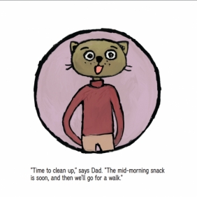 Kitty Kotty helps to clean