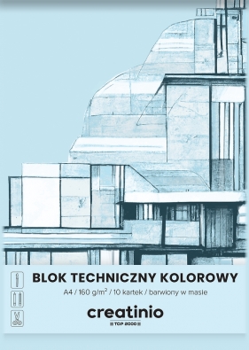 Blok techniczny Top 2000: A4 kolor. 10k. 160g - creatinio