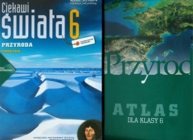 Ciekawi świata Przyroda Podręcznik + Przyroda Atlas dla klasy 6 szkoły podstawowej.