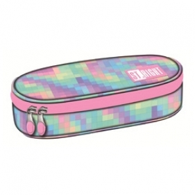 Piórnik saszetka usztywniona z wewnętrzną klapką - Pastel Pixels