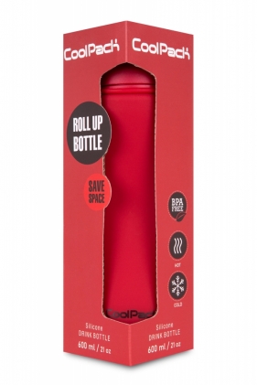 Coolpack. Bidon Silikonowy Pump 600 ml - RPET Red (Z14642)