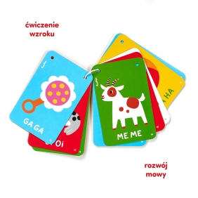 Kontrasty na sznureczku Książeczka do pokazywania (6 mies.+. 9 mies.+)