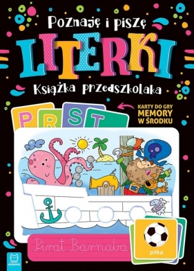 Poznaję i piszę literki Książka przedszkolaka. Karty do gry memory w środku