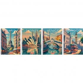 Kołozeszyt Retro City B5/100k atka. 1 szt