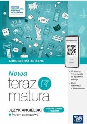 Nowa Teraz matura 2025 Język angielski. Zadania i arkusze maturalne. Zaes podstawowy. 2024/2025
