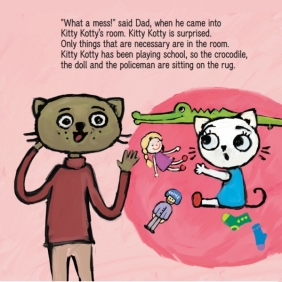 Kitty Kotty helps to clean