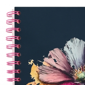 Kołozeszyt Strigo Pads Project Book A4 atka Kwiaty - Granatowy