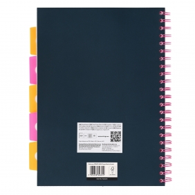 Kołozeszyt Strigo Pads Project Book A4 atka Kwiaty - Granatowy