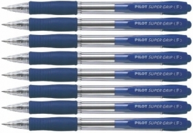 8x Długopis olejowy Pilot Super Grip F - niebieski (BPGP-10R-F-L)