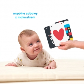 Kontrasty na sznureczku Książeczka do pokazywania (0 mies.+. 3 mies.+)