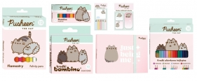 Zestaw szkolny Pusheen: edki ołówkowe + edki świecowe + plastelina + flamastry + notatniki