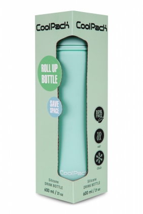 Coolpack. Bidon Silikonowy Pump 600 ml Pastel - Powder Mint (Z14645)