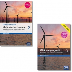 Pakiet: Podręcznik + maturalne karty pracy Oblicza geografii 2. Zaes rozszerzony. Liceum i technikum. Klasa 2.